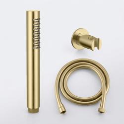 Aquanello Eterna Handduschset i guld-PVD med stångdusch och väggfäste ET-B-SET6-1-60